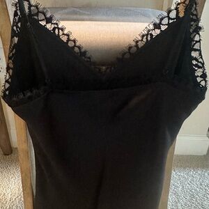 Frame Denim Lace Mix Cami - Black Top